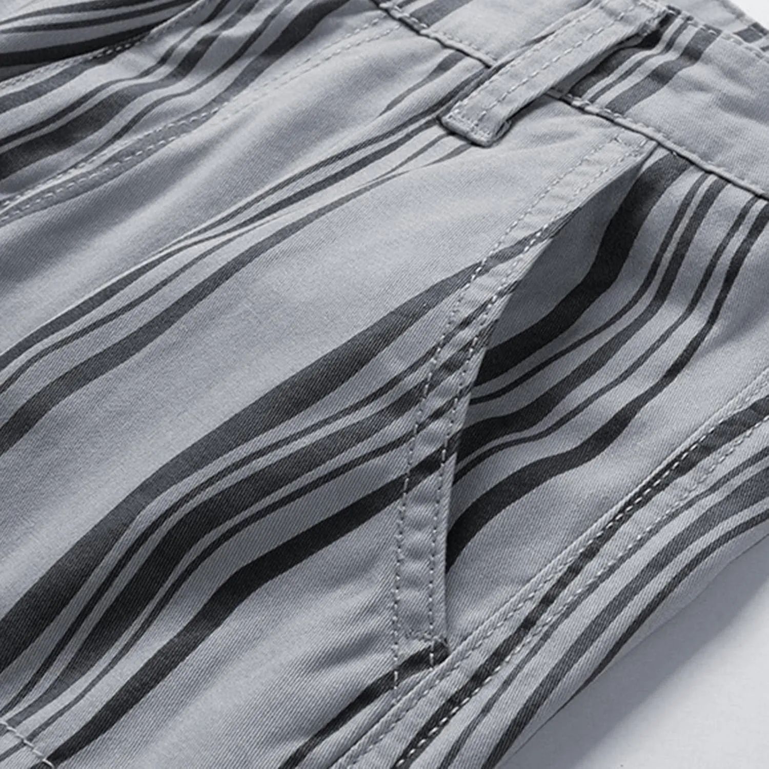 Men's Golf Dress Shorts,Stretch Comfy Lightweight Quick Dry Chino Casual Shorts with Pockets Striped Cargo Pants