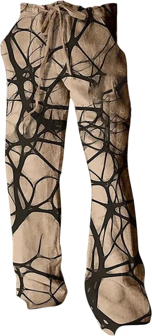 Mens Harem Pants Yoga Pants Casual Lounge Pants Loose Boho Beach Drop Crotch Trousers Pajamas Tribal Asian Style Outfit
