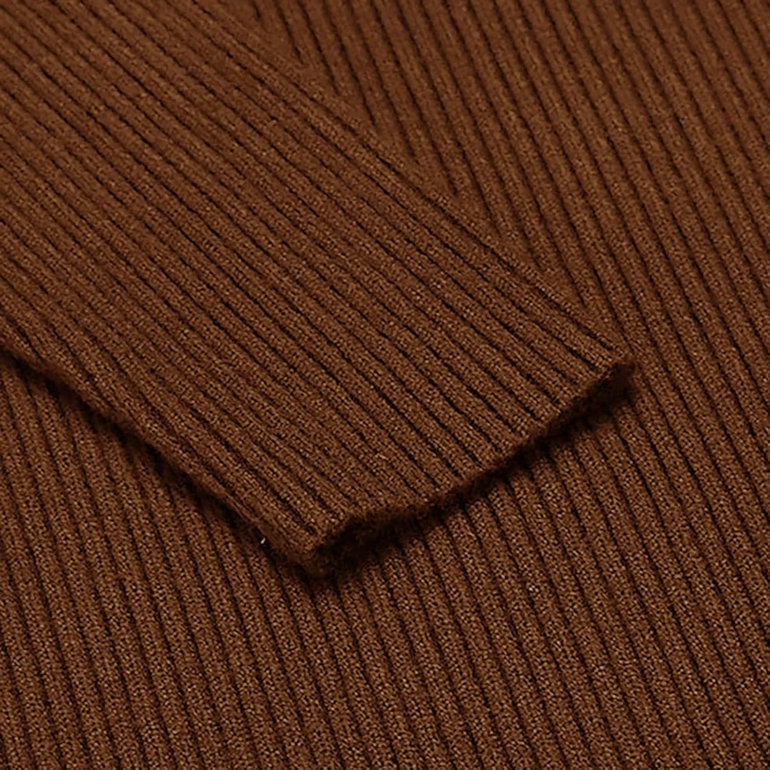 Men's High Neck Pullover Sweater Knit Casual Textured Tops Long Sleeve Turtleneck Slim Warm Lined Sweater