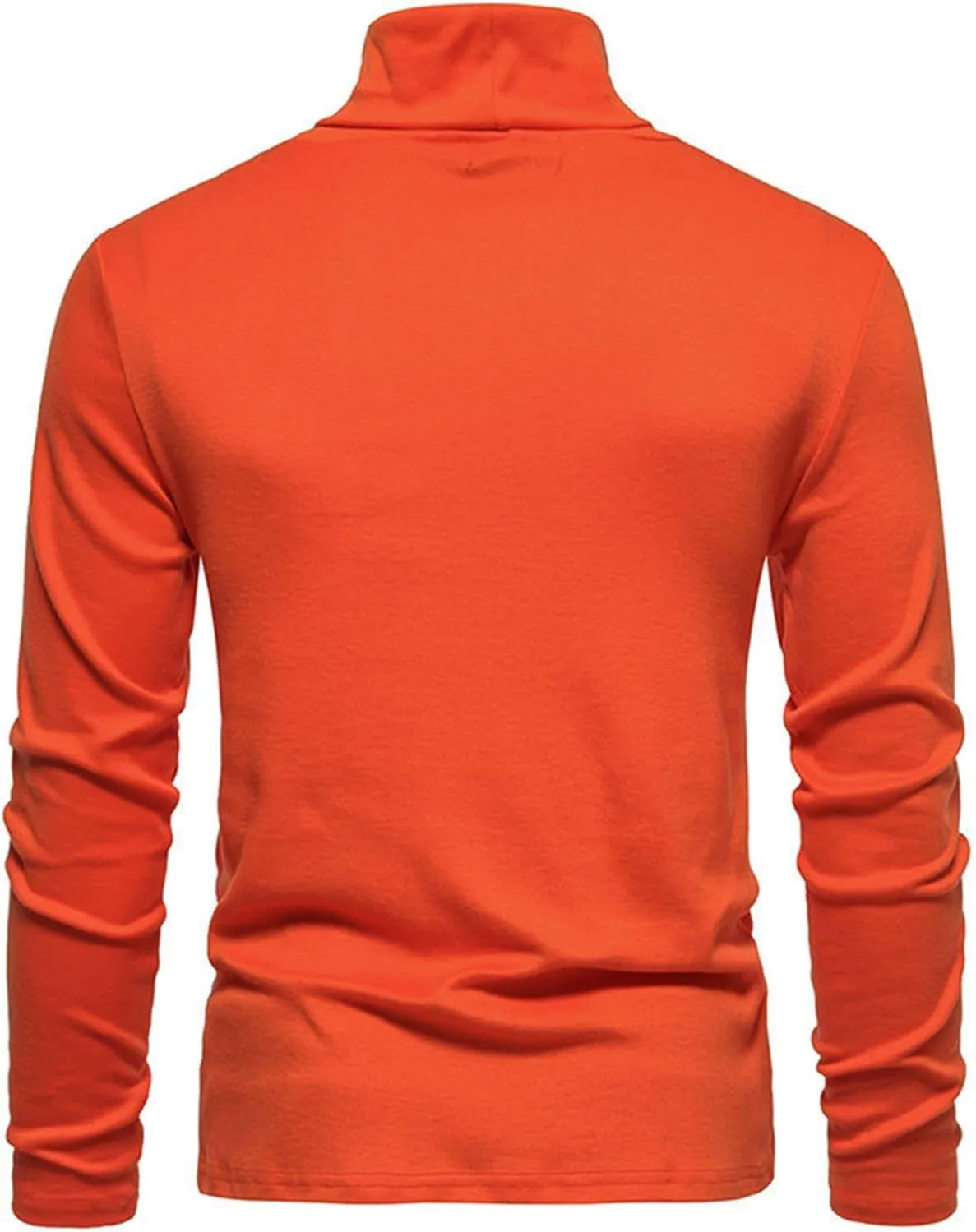 Men's High Neck Pullover Sweater Knit Casual Textured Tops Long Sleeve Turtleneck Slim Warm Lined Sweater
