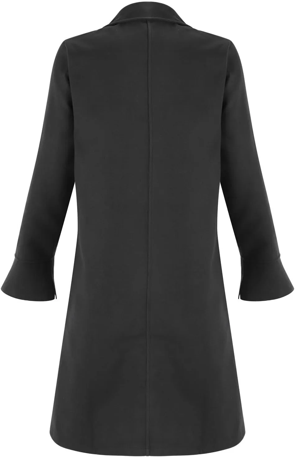 Men's Notch Lapel Double Breasted Long Trench Coat Casual Cotton Blend Peacoat