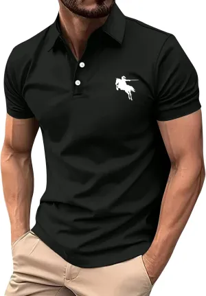 Men's Polo Shirts Crewneck Button-Down Quick Dry Breathable Work Summer Shirts