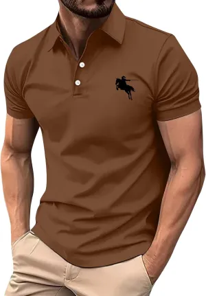 Men's Polo Shirts Crewneck Button-Down Quick Dry Breathable Work Summer Shirts