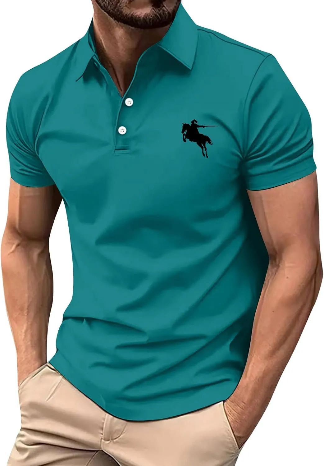 Men's Polo Shirts Crewneck Button-Down Quick Dry Breathable Work Summer Shirts