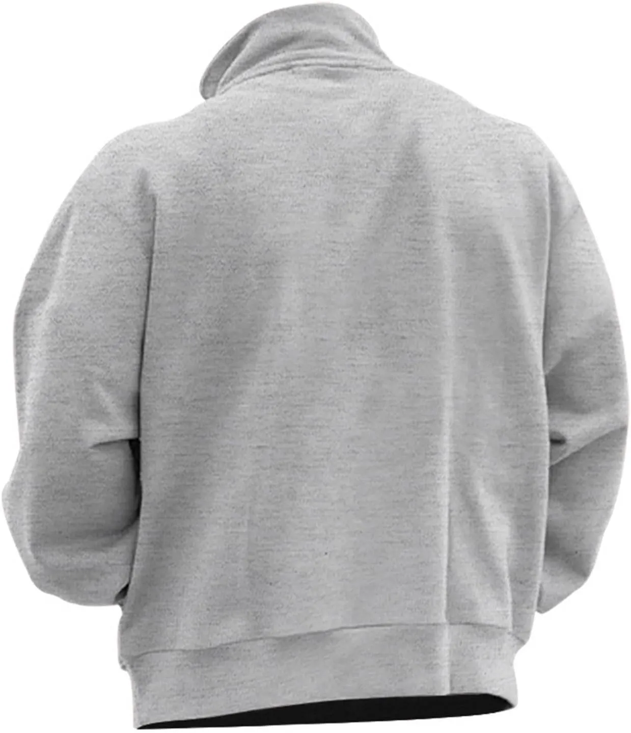 Mens Quarter Zip Pullover Sweaters Thermal Slim Fit Long Sleeve Casual Polo Sweatshirt Mock Neck Top Jacket