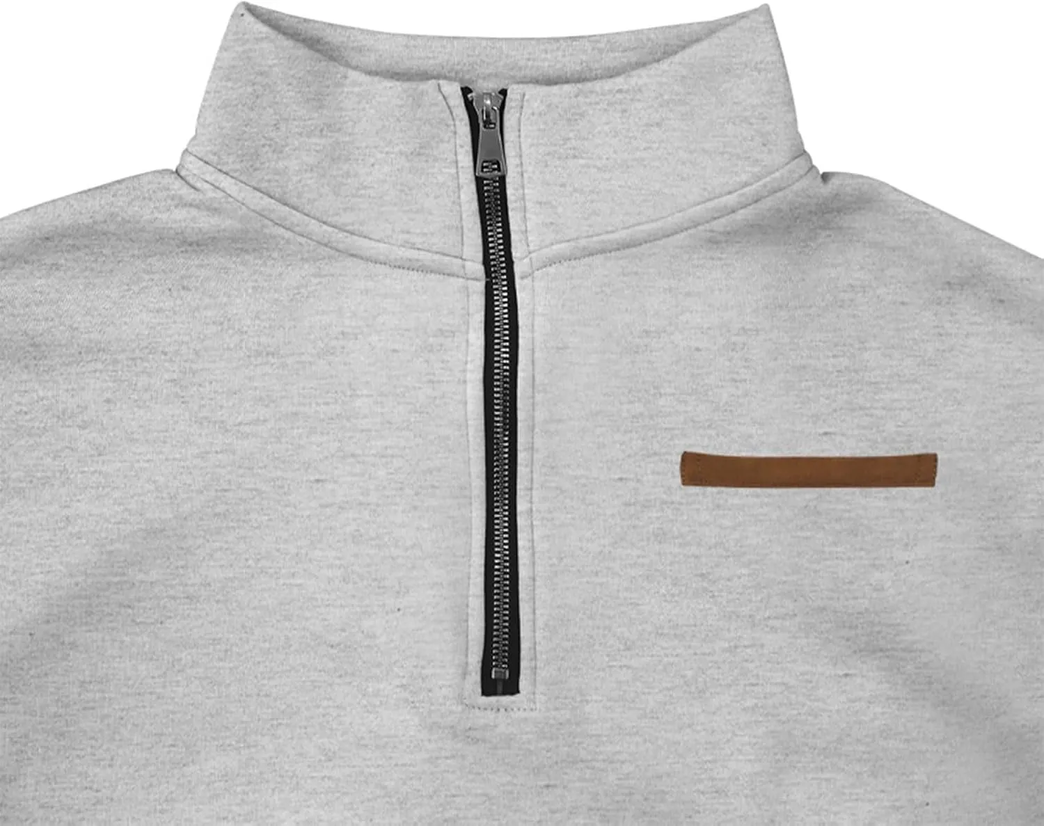 Mens Quarter Zip Pullover Sweaters Thermal Slim Fit Long Sleeve Casual Polo Sweatshirt Mock Neck Top Jacket