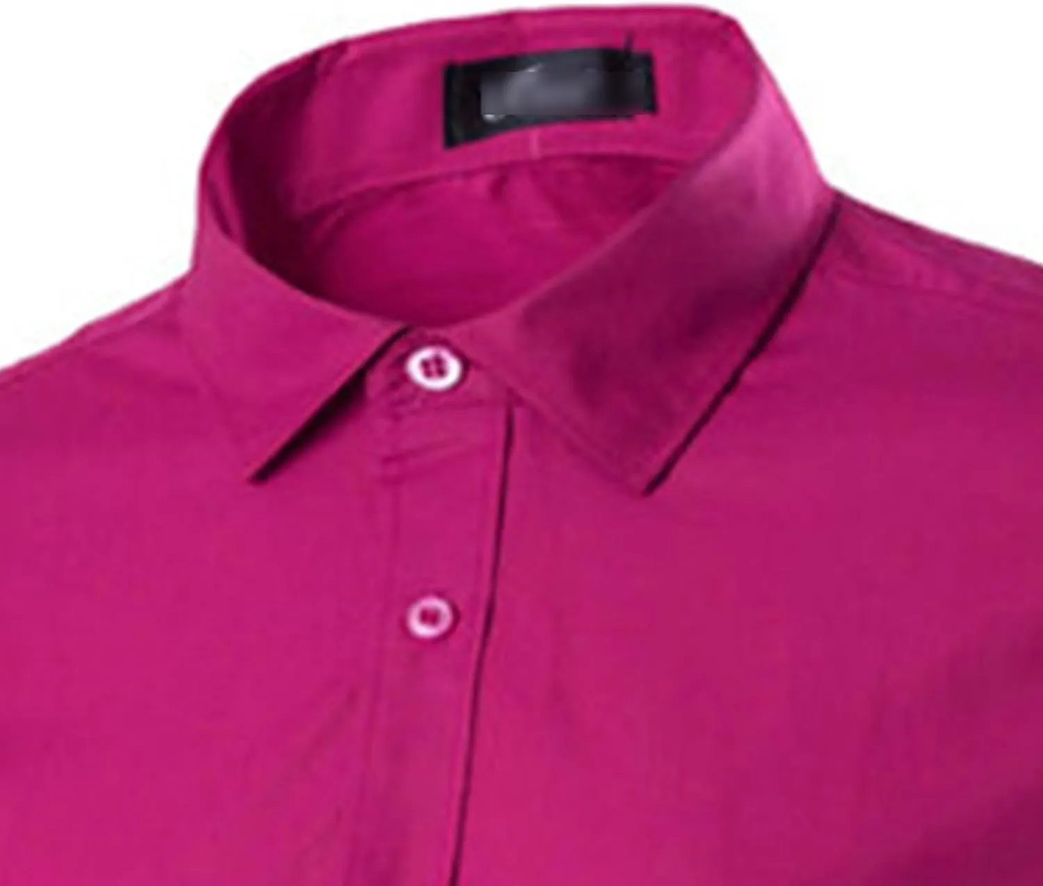 Men's Stylish Casual Business Shirt Slim Fit Long Sleeve Button Up Dress Shirt Solid Formal Dress Shirt