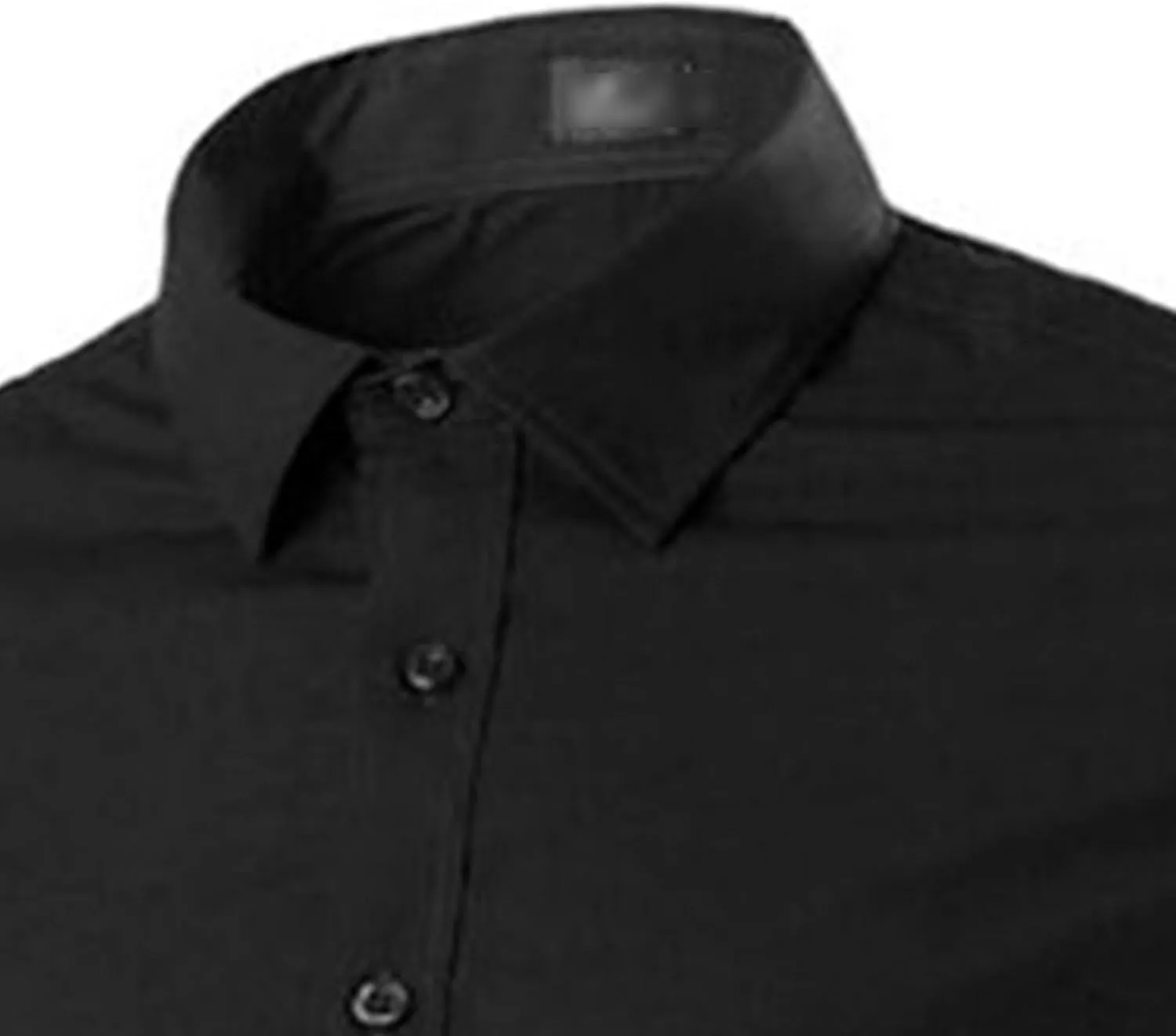 Men's Stylish Casual Business Shirt Slim Fit Long Sleeve Button Up Dress Shirt Solid Formal Dress Shirt