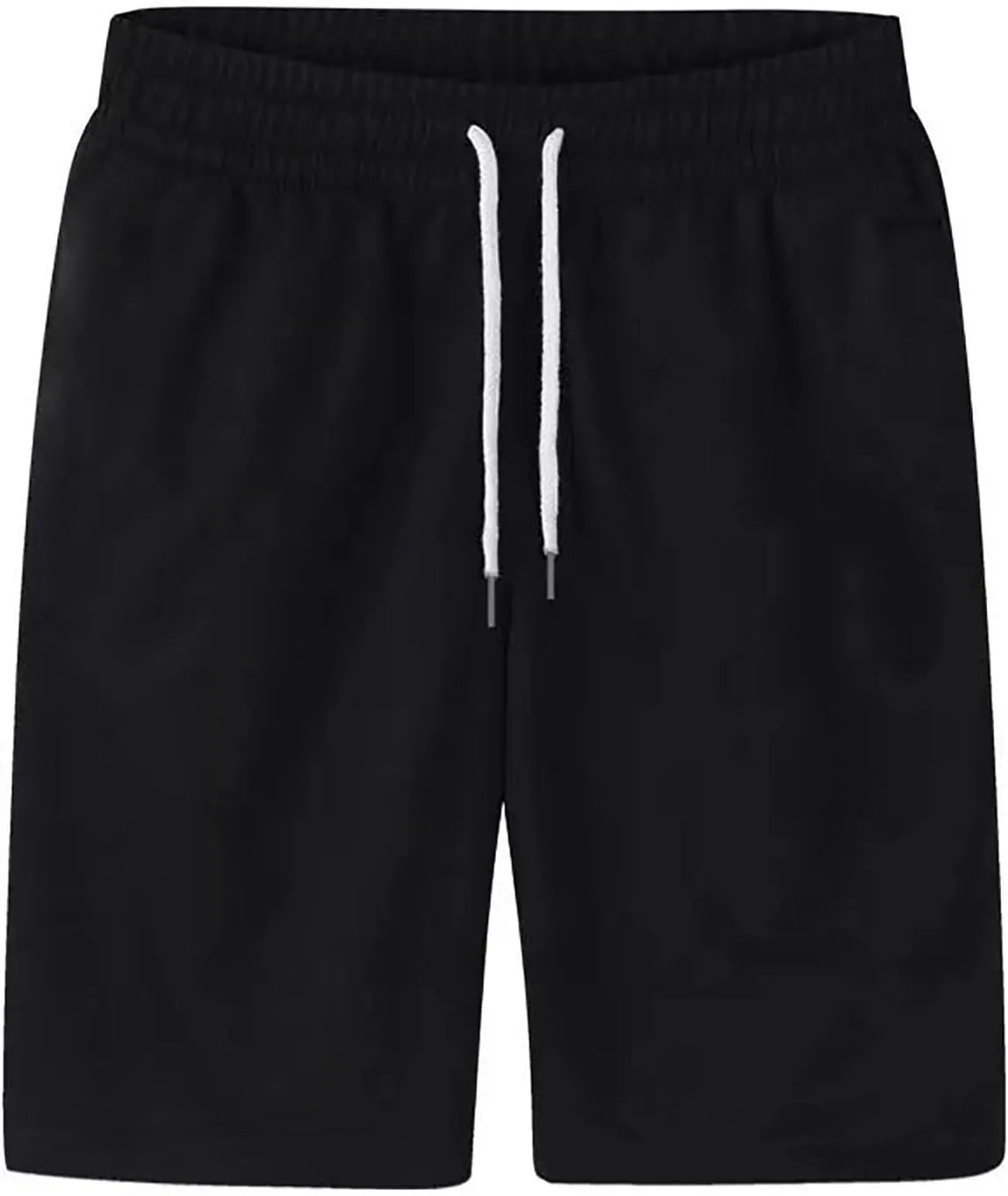 Mens Sweat Shorts Workout Gym Shorts Inseam Cotton Above Knee Elastic Waist Jogger Lounge Shorts with Pockets