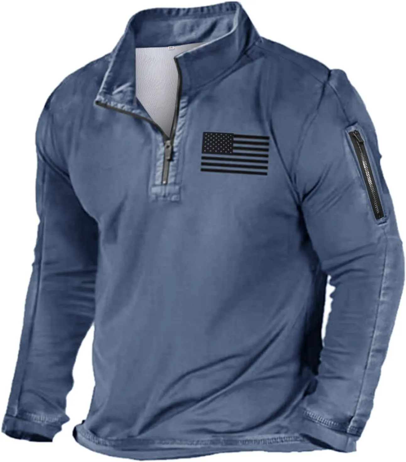 Men's Sweater Button Patch Large Size Sweater Solid Color Sweater Stand Collar Jacket Men Mens Sweaters Big And Mens