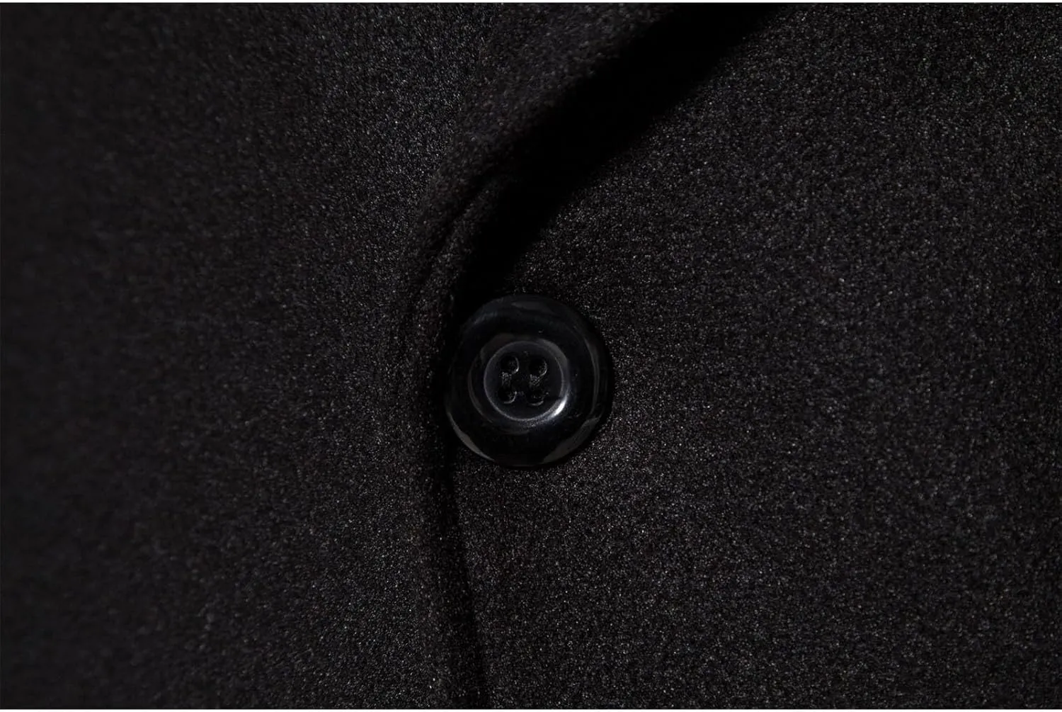 Men's Trench Coat Fashion Easy Notch Lapel Business Casual Fleece Jacket Solid Long Pea Coat Windbreaker Overcoat