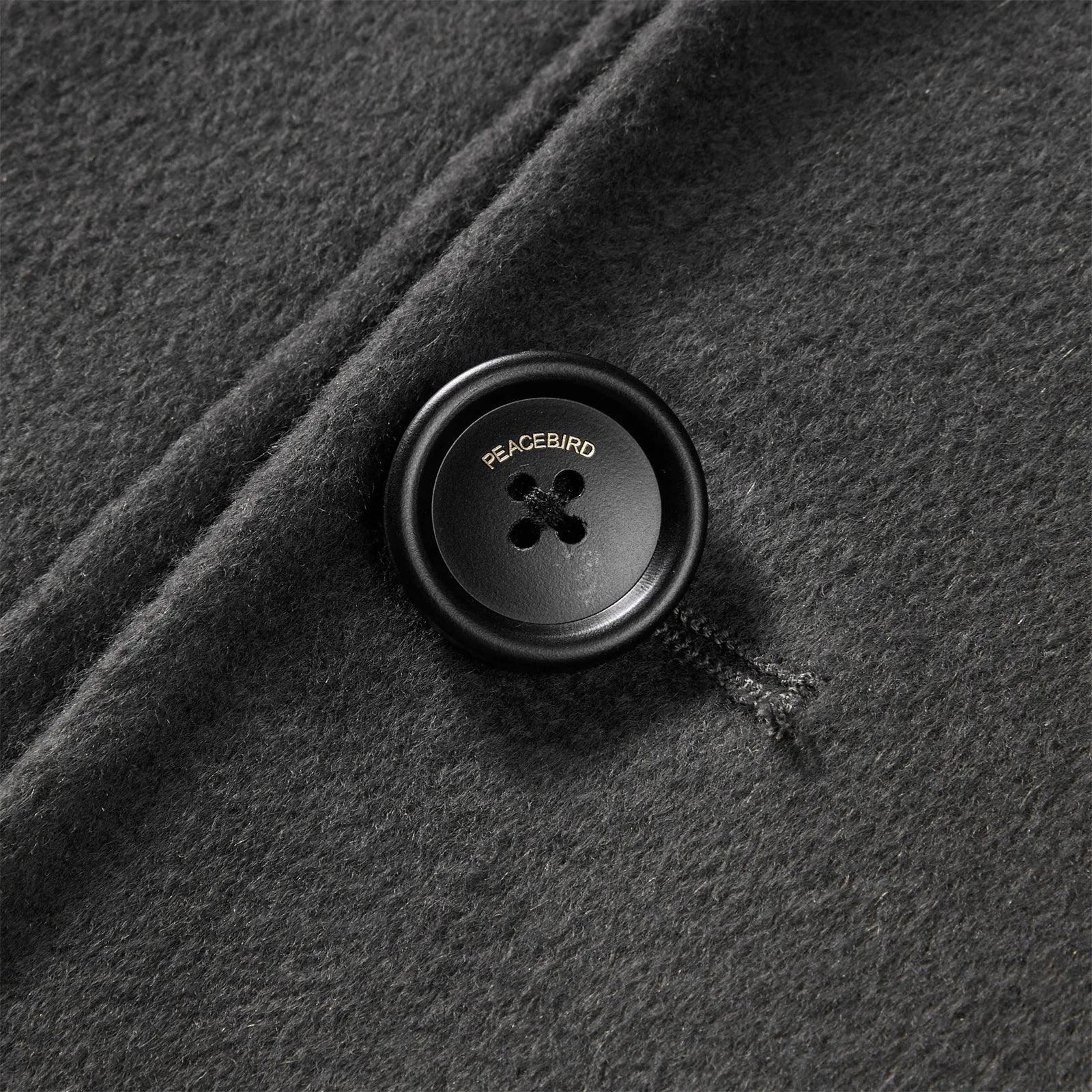 Men's Trench Style Double-sided Wool Coat