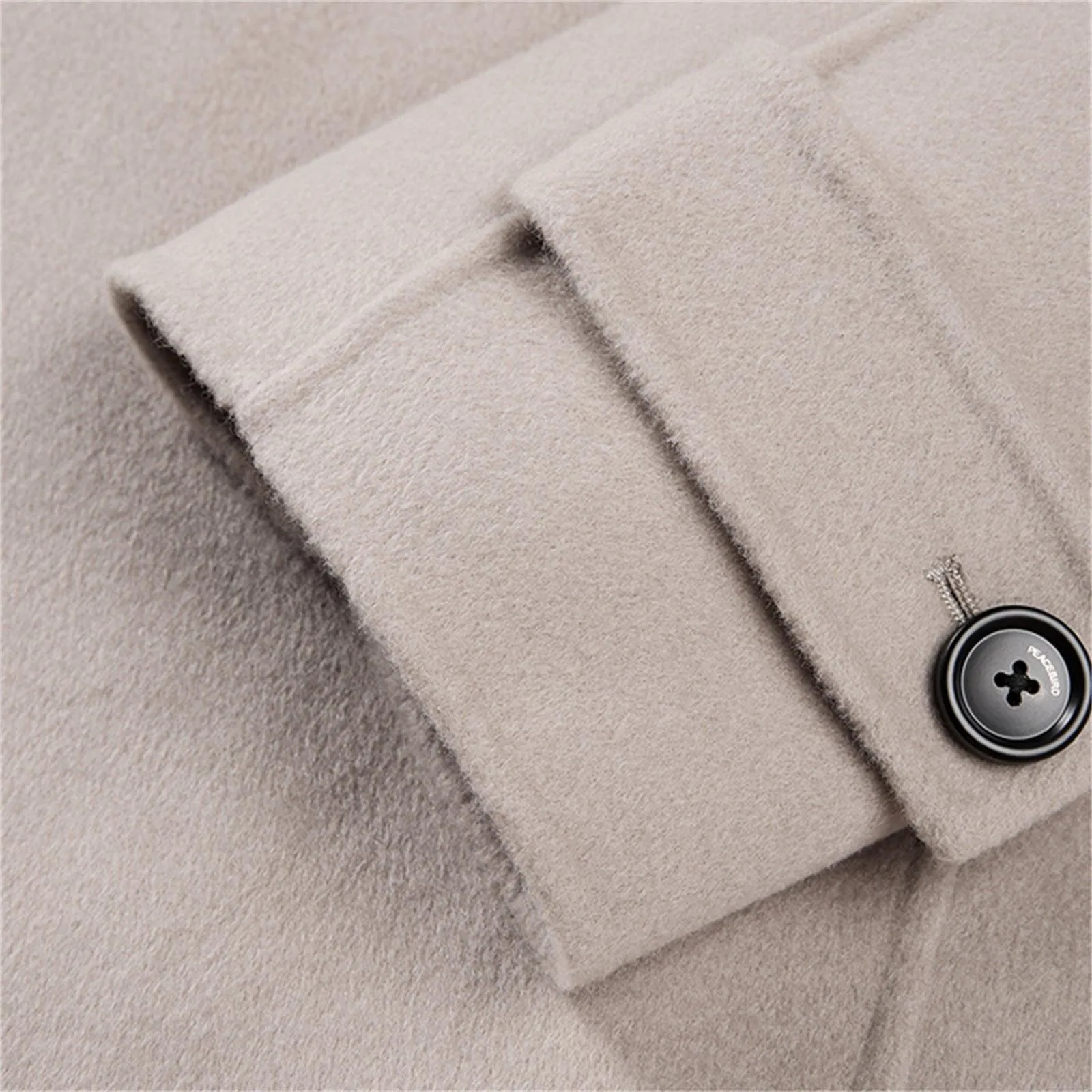 Men's Trench Style Wool Coat