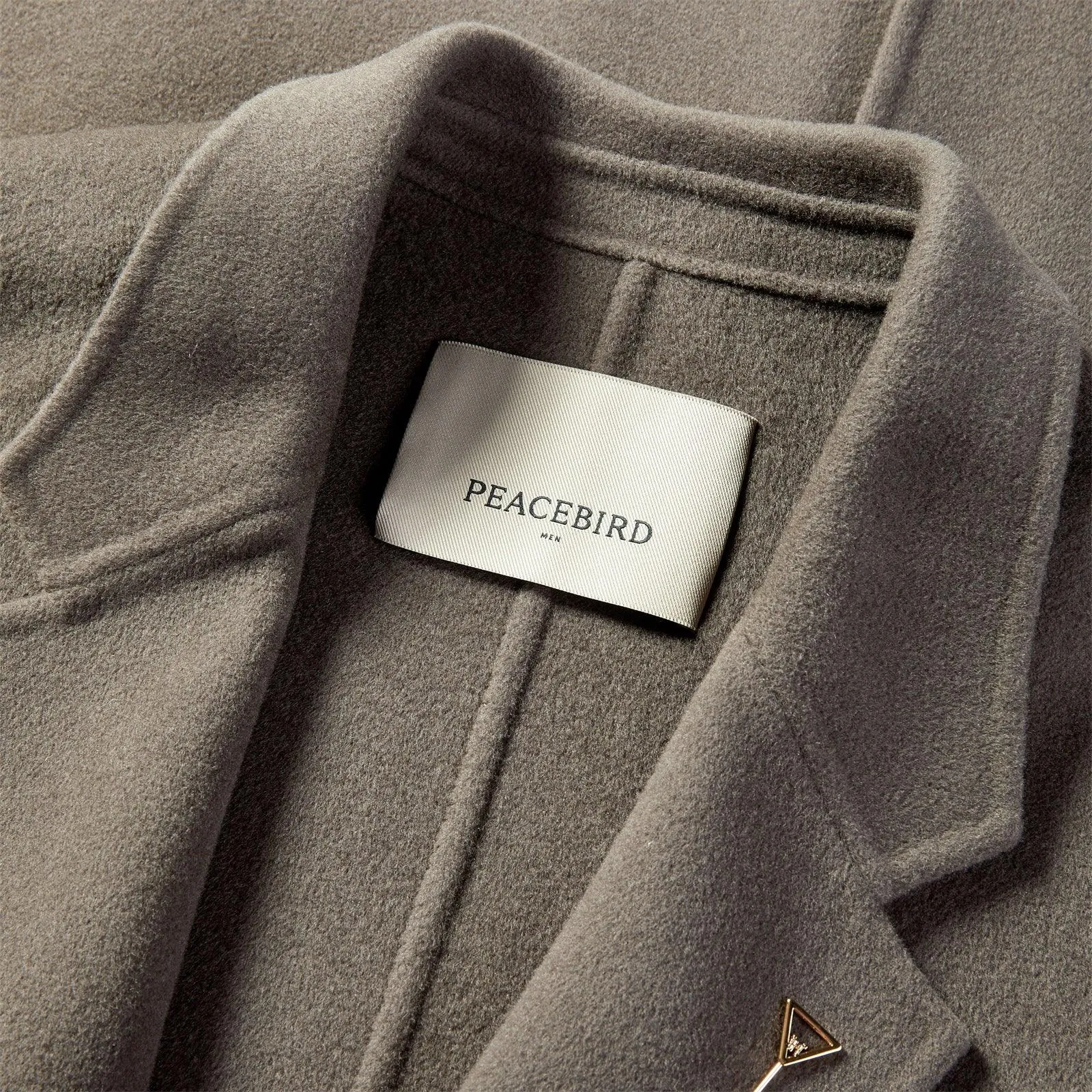 Men's Trench Style Wool Coat