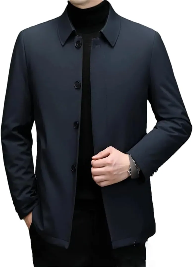 Men's Winter Lapel Down Jacket Youth Business Casual Down Jacket