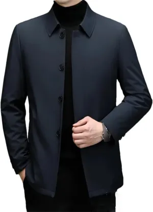 Men's Winter Lapel Down Jacket Youth Business Casual Down Jacket