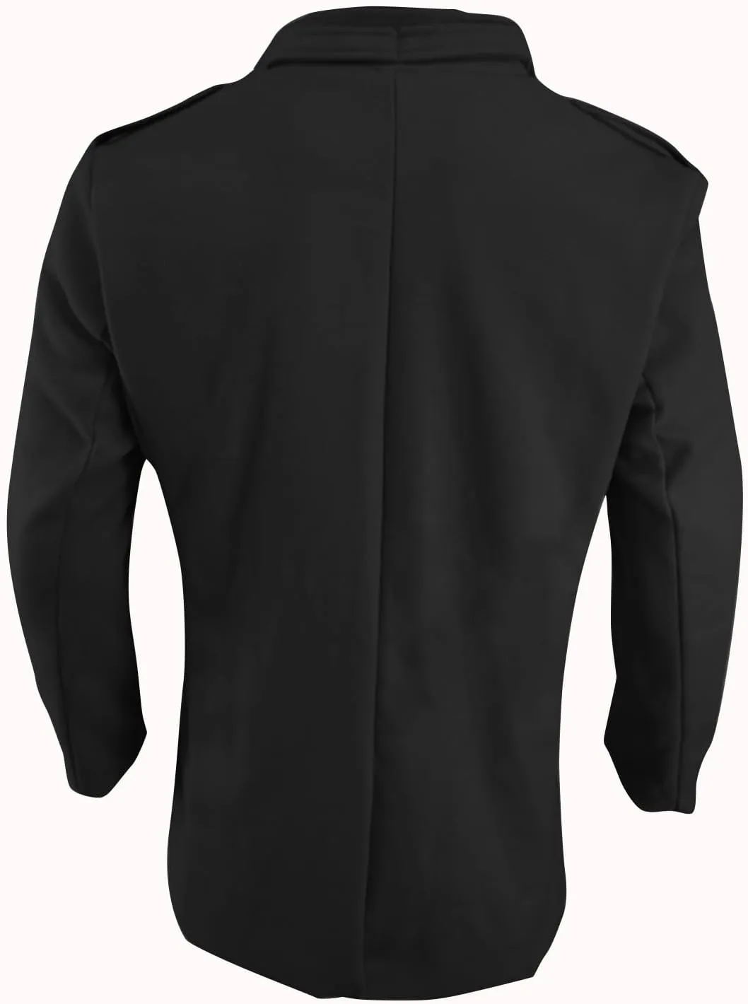 Men's Wool Blend Classic Peacoat Trench Slim Fit Notched Collar Overcoat with Pockets