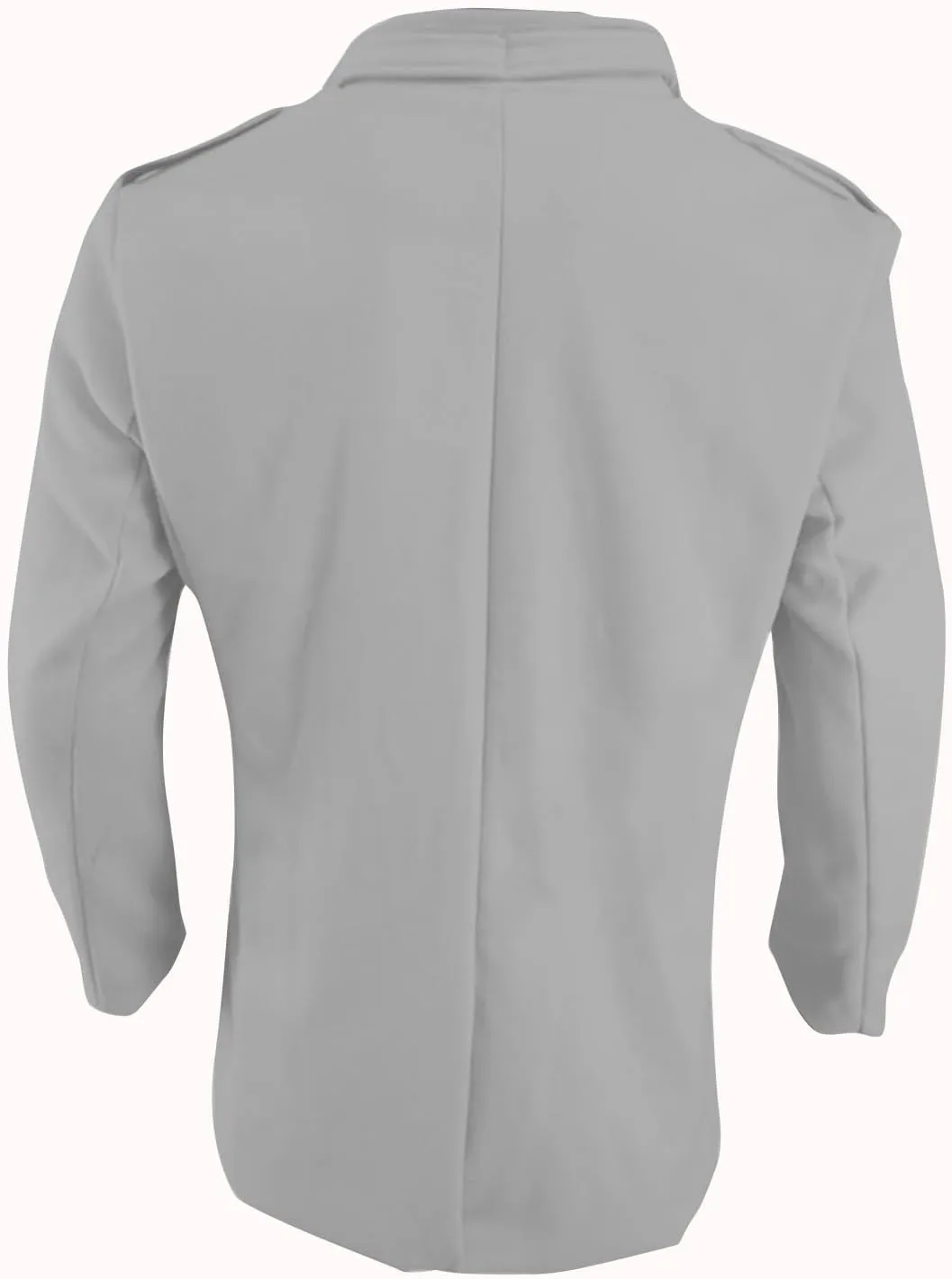 Men's Wool Blend Classic Peacoat Trench Slim Fit Notched Collar Overcoat with Pockets