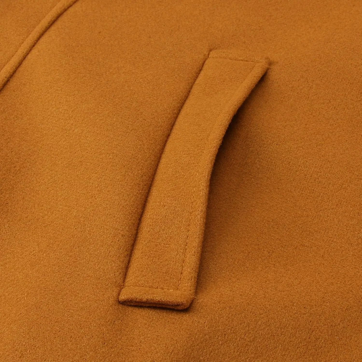 Mens Wool Blend Coat Winter Trench Coats Notched Lapel Warm Double Breasted Overcoat Classic Peacoat with Pockets
