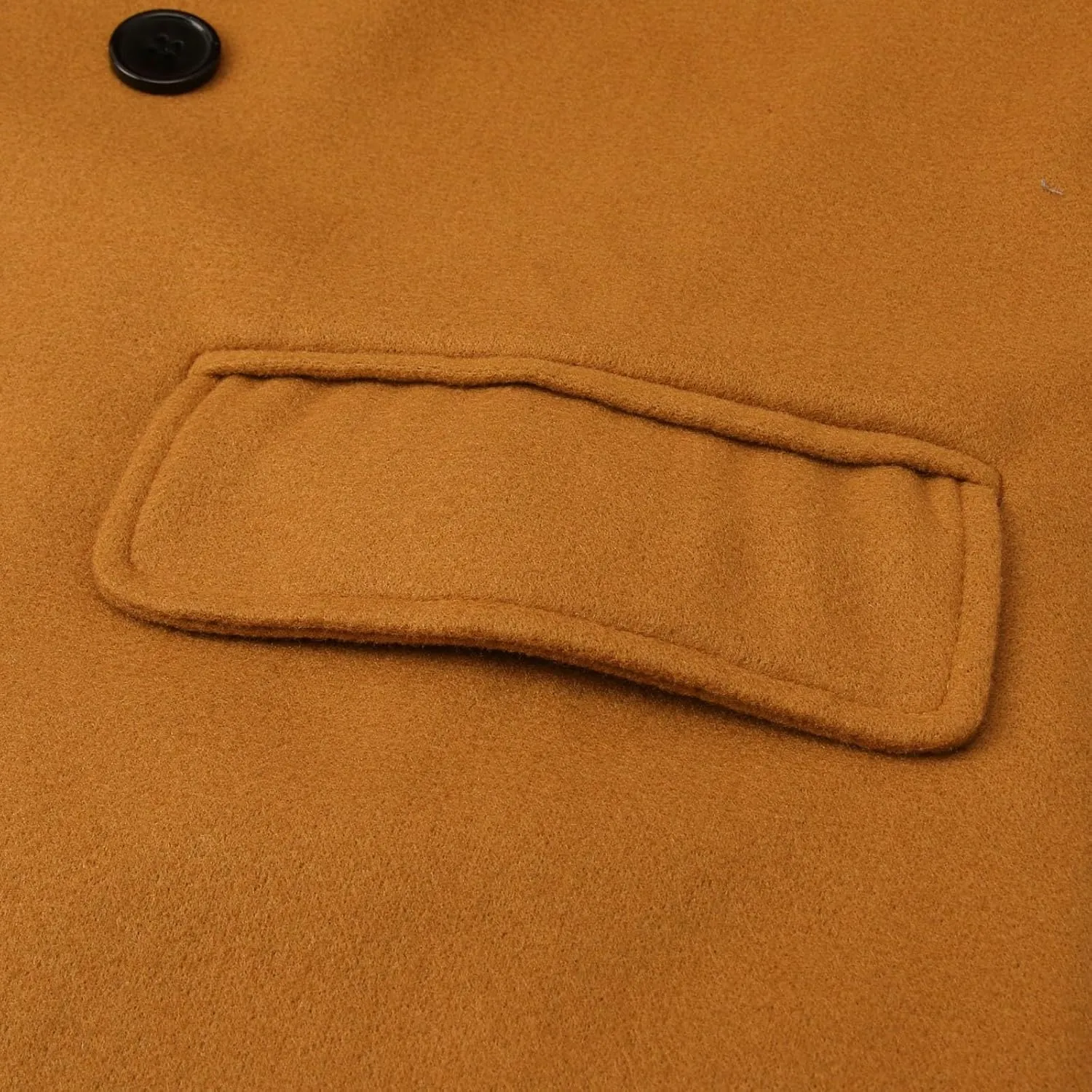 Men's Wool Blend Pea Coat Notched Collar Double Breasted Overcoat Warm Winter Trench Coat Long Jacket Witn Pockets