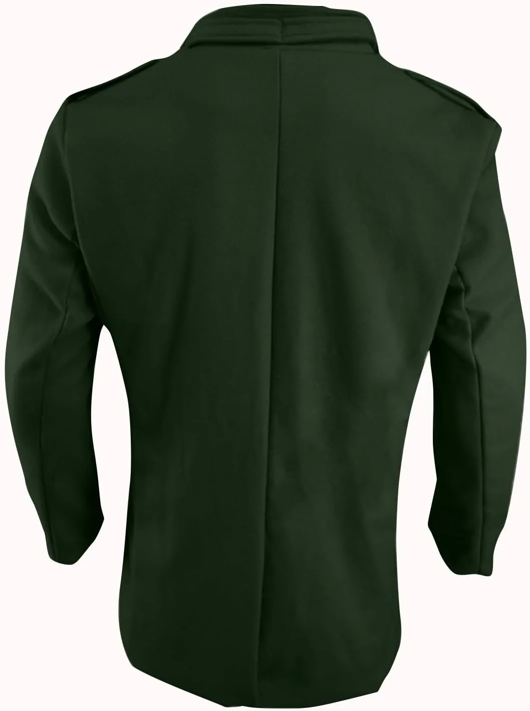 Men's Wool Blend Single Breasted Pea Coat Classic Trench Casual Overcoat with Pockets