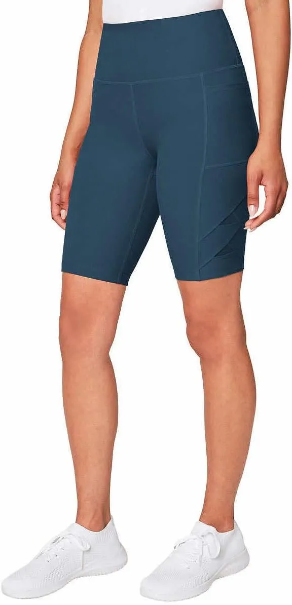 Mondetta Womens Midweight High Waisted Bike Shorts