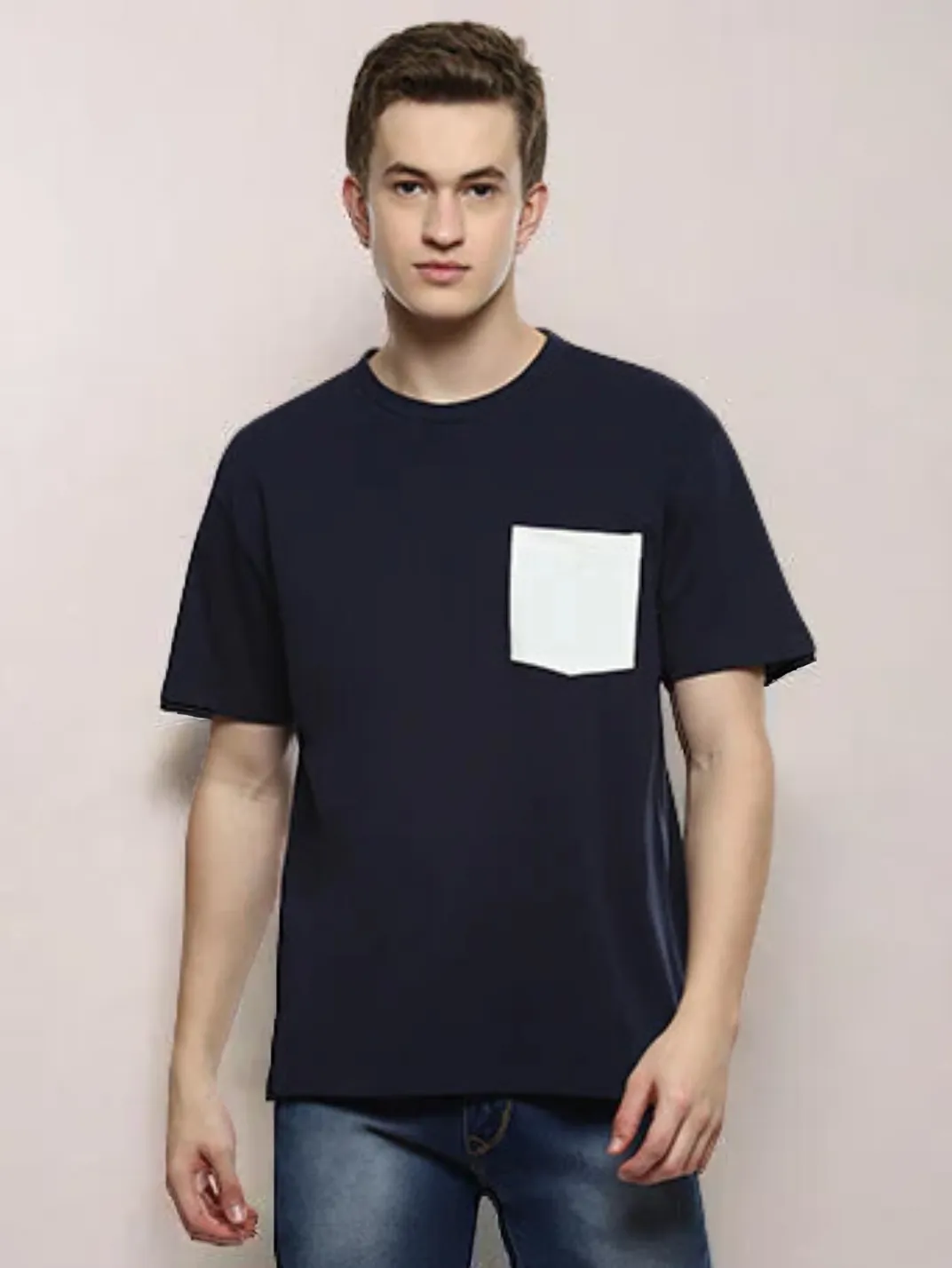 Mono Color Block Oversized T-Shirt