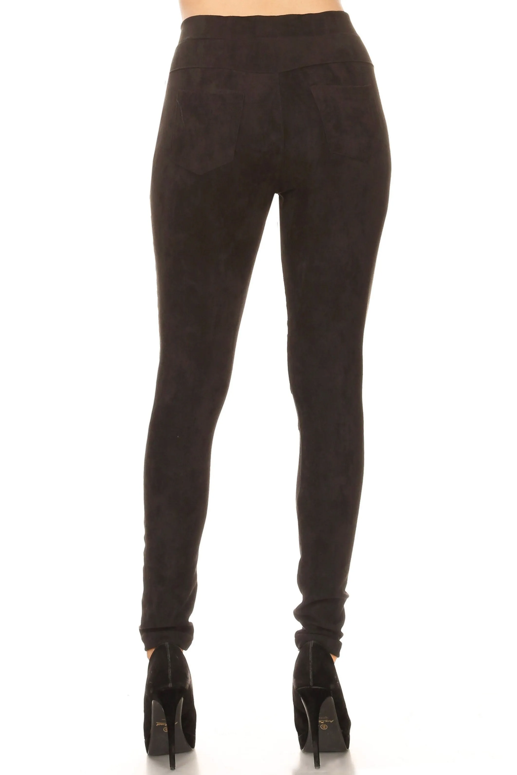 Moto Street Style Faux Suede Legging