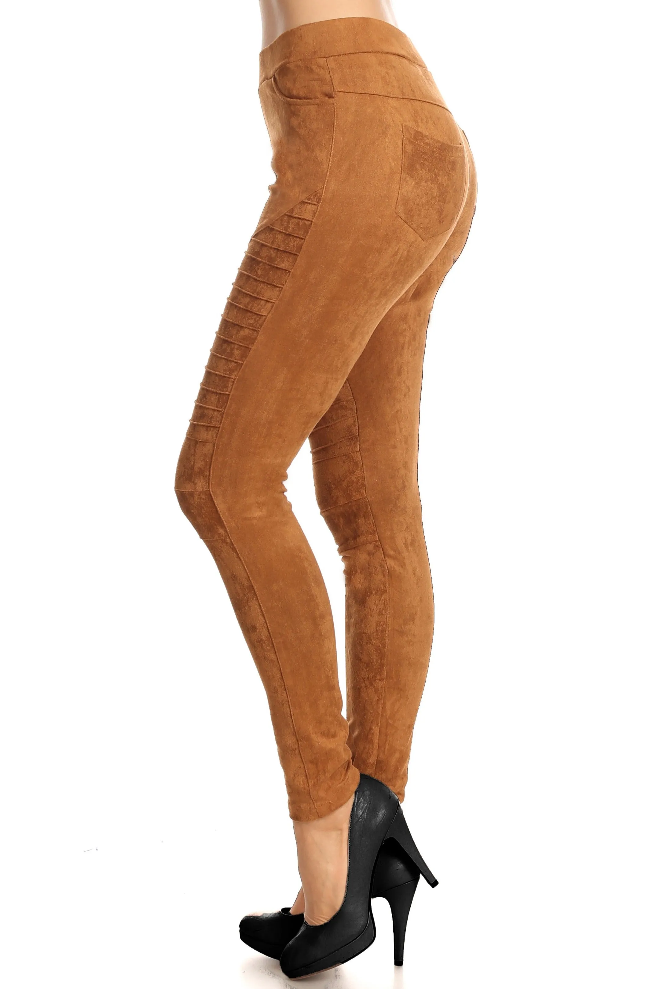 Moto Street Style Faux Suede Legging