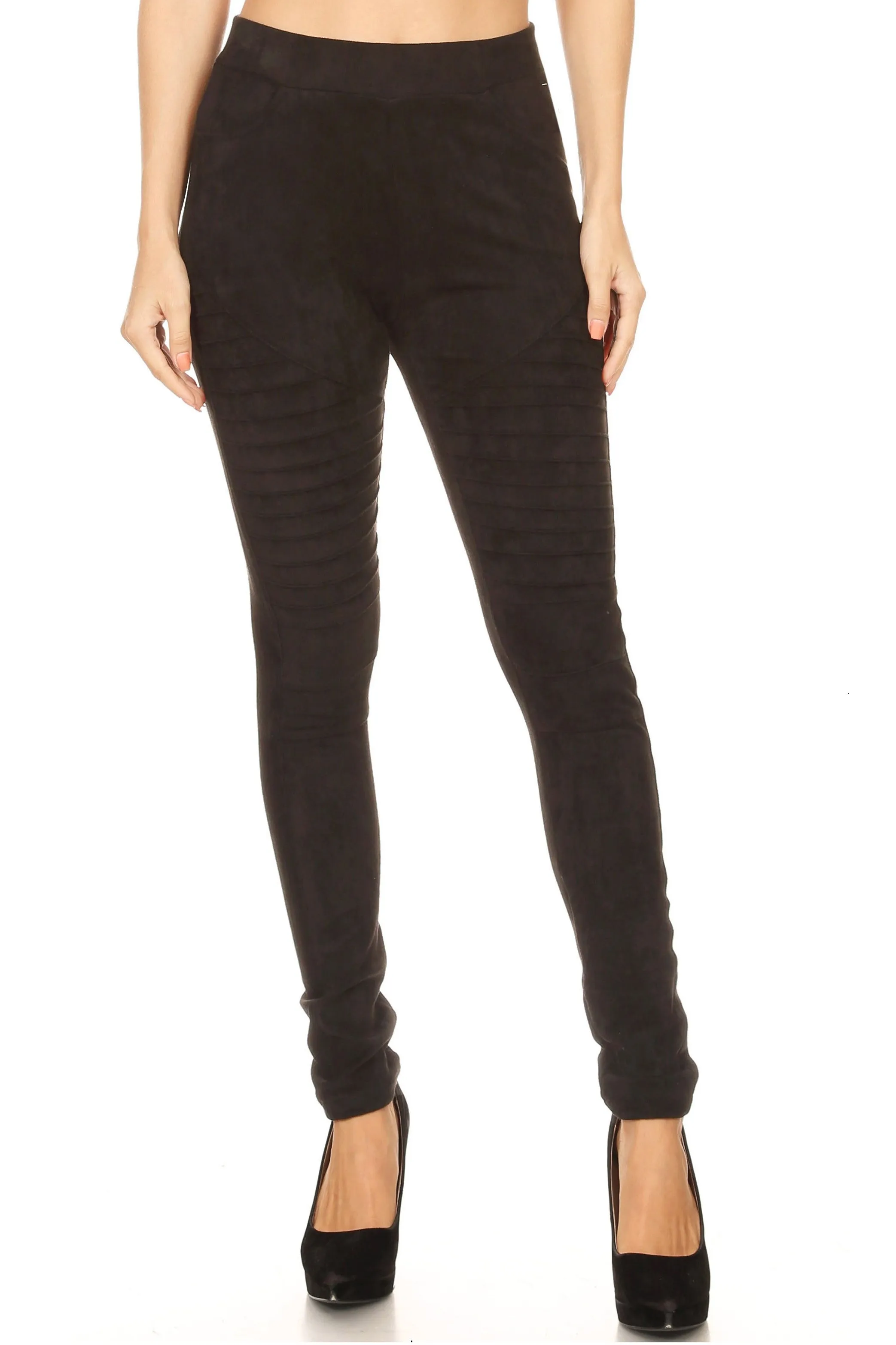 Moto Street Style Faux Suede Legging