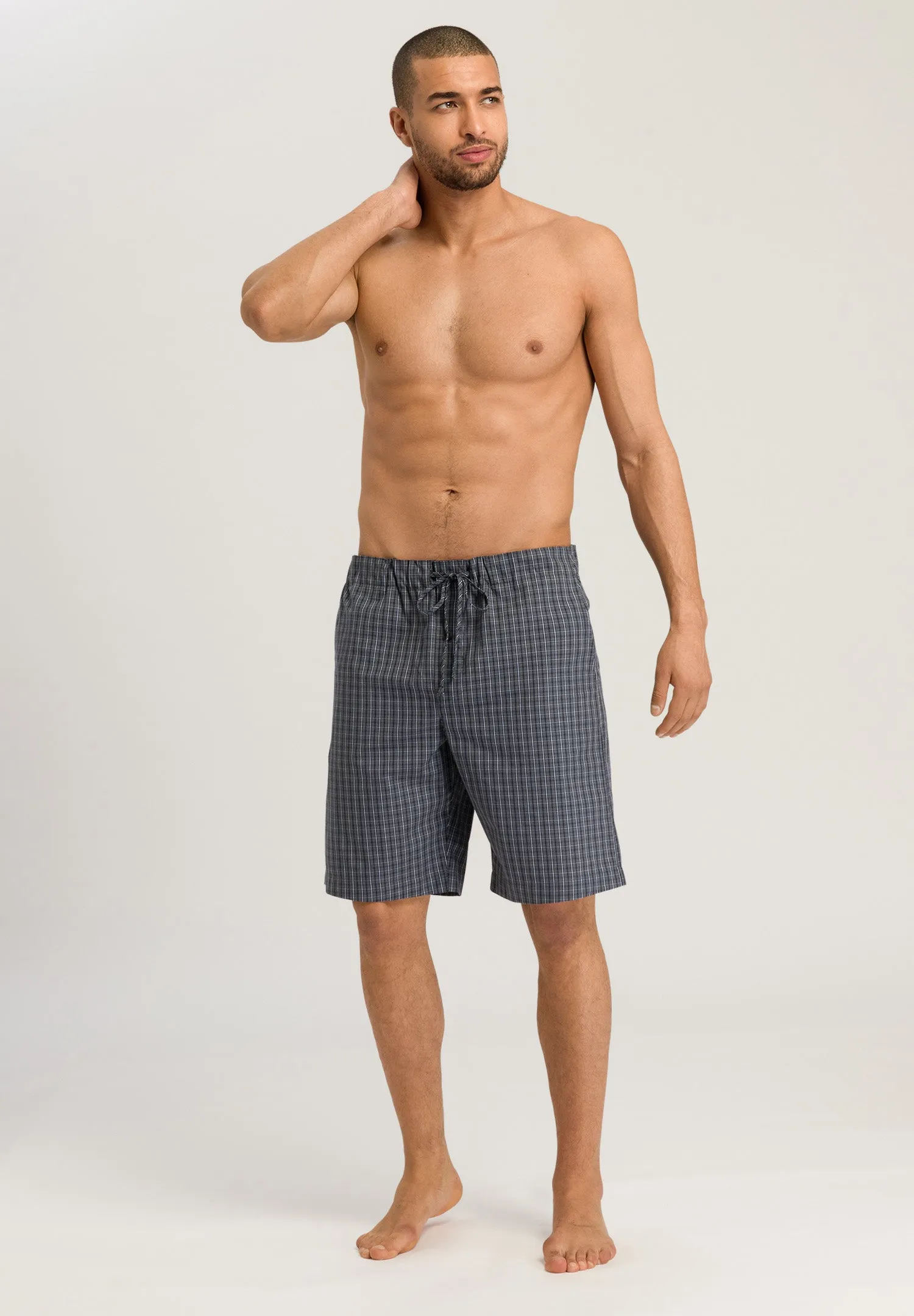 Night And Day Cotton Woven Drawstring Shorts | Casual Check 75433-2385