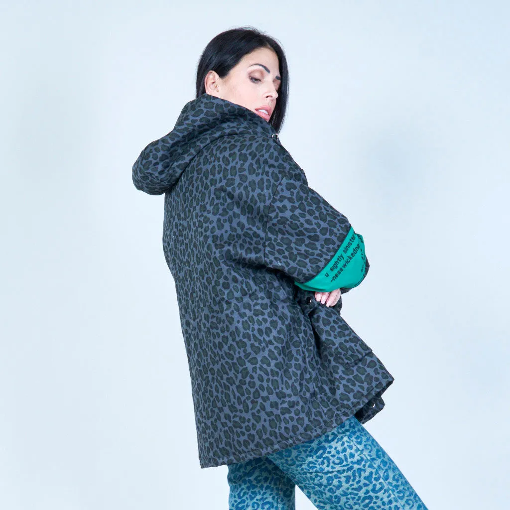 Oversized graphic animal print jacket wholesale