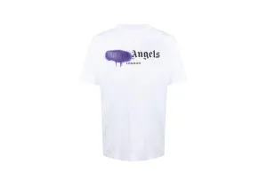 Palm Angels - Purple Sprayed London White T-Shirt