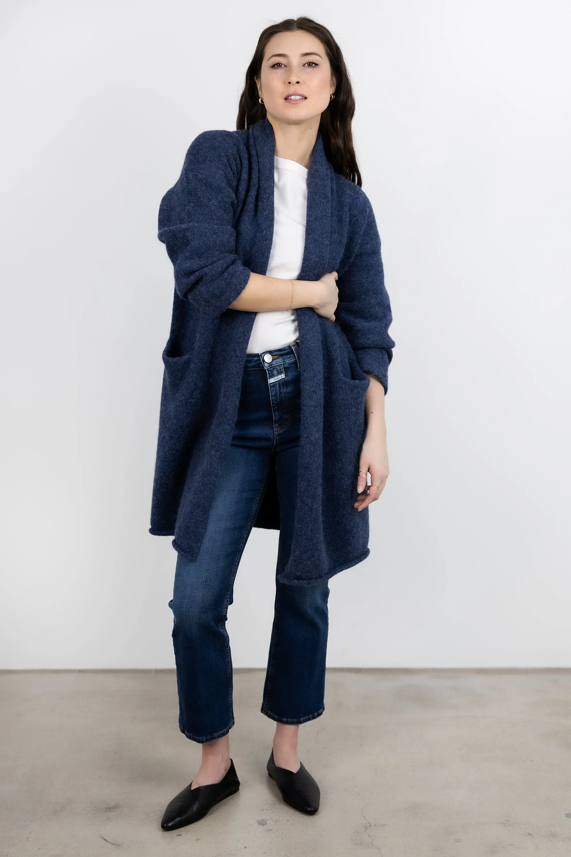 Parker Sweater Coat - Denim Blue