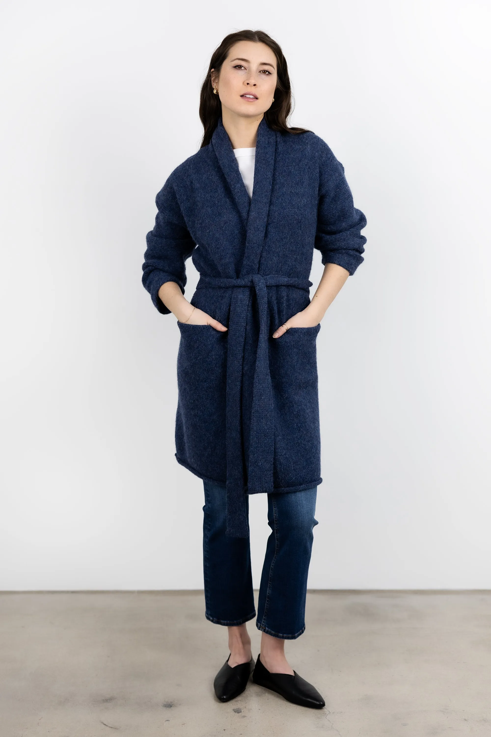 Parker Sweater Coat - Denim Blue