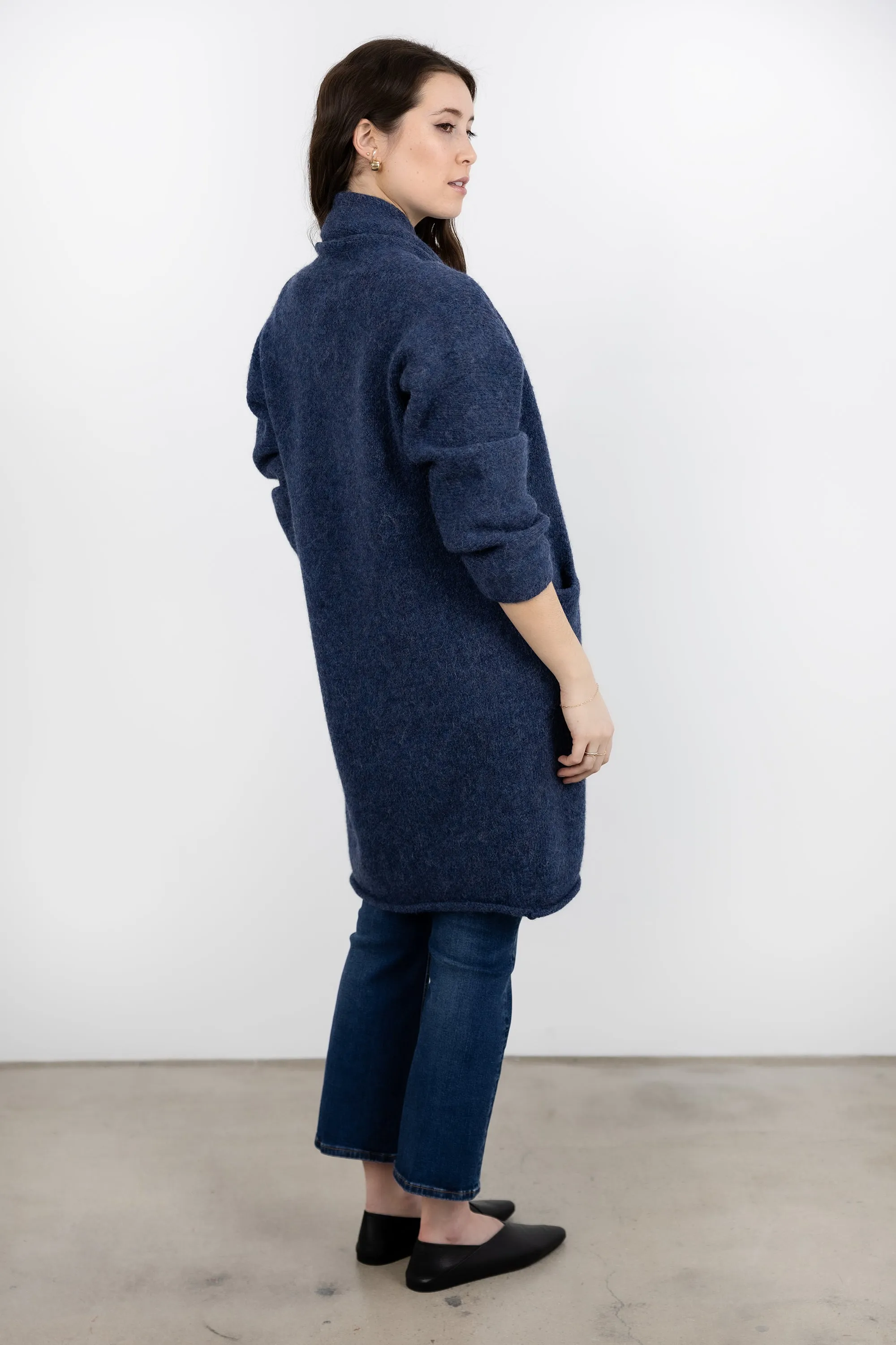 Parker Sweater Coat - Denim Blue