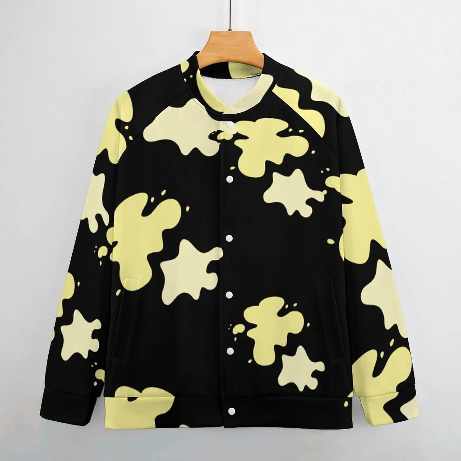 Pee Yellow Urine Lightweight Men's Baseball Jackets Relaxed Fit Varsity Bomber Jacket Windbreaker Coat