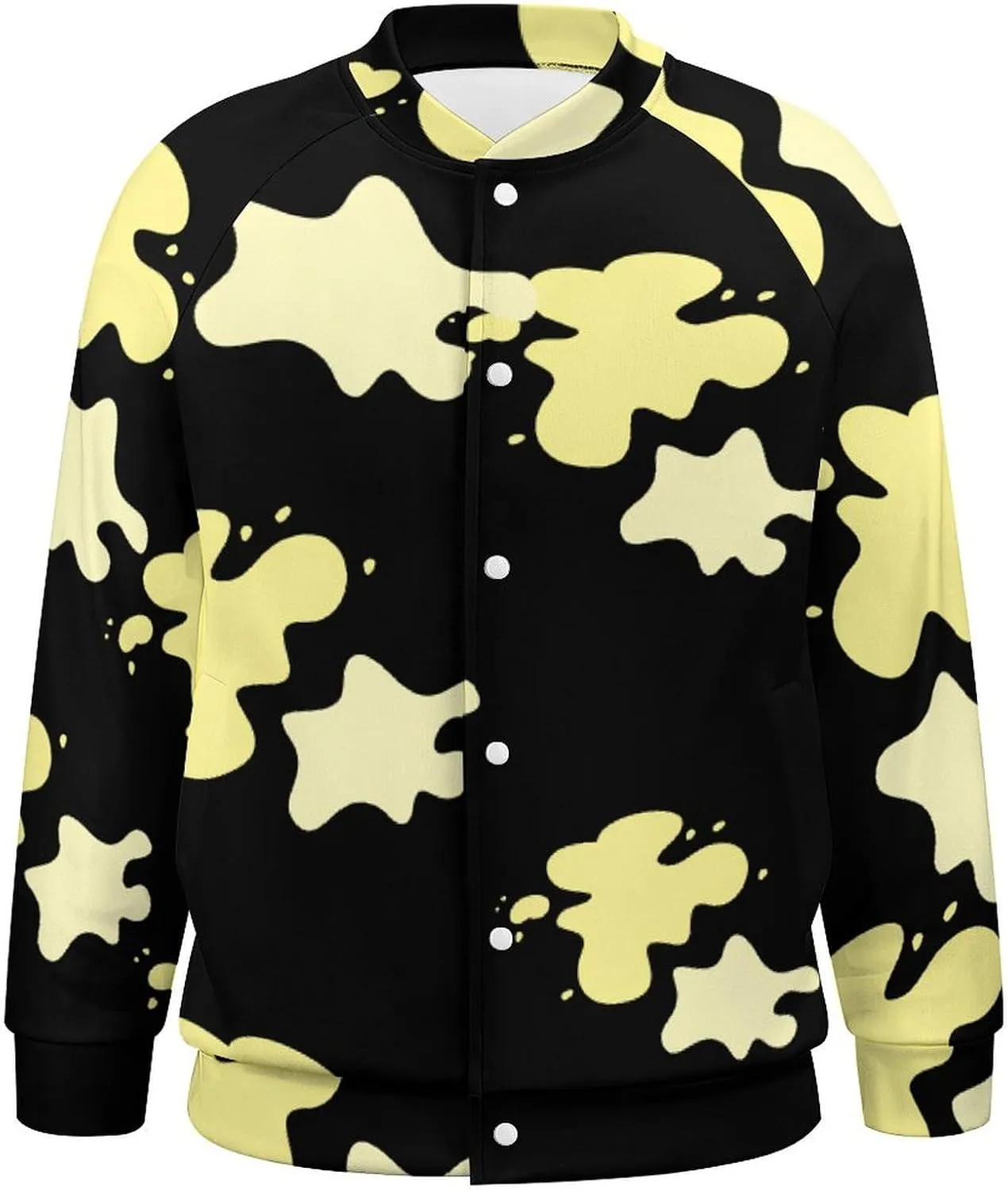 Pee Yellow Urine Lightweight Men's Baseball Jackets Relaxed Fit Varsity Bomber Jacket Windbreaker Coat