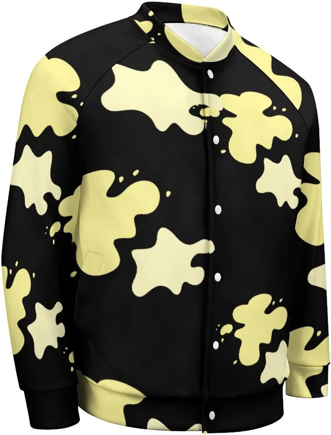 Pee Yellow Urine Lightweight Men's Baseball Jackets Relaxed Fit Varsity Bomber Jacket Windbreaker Coat