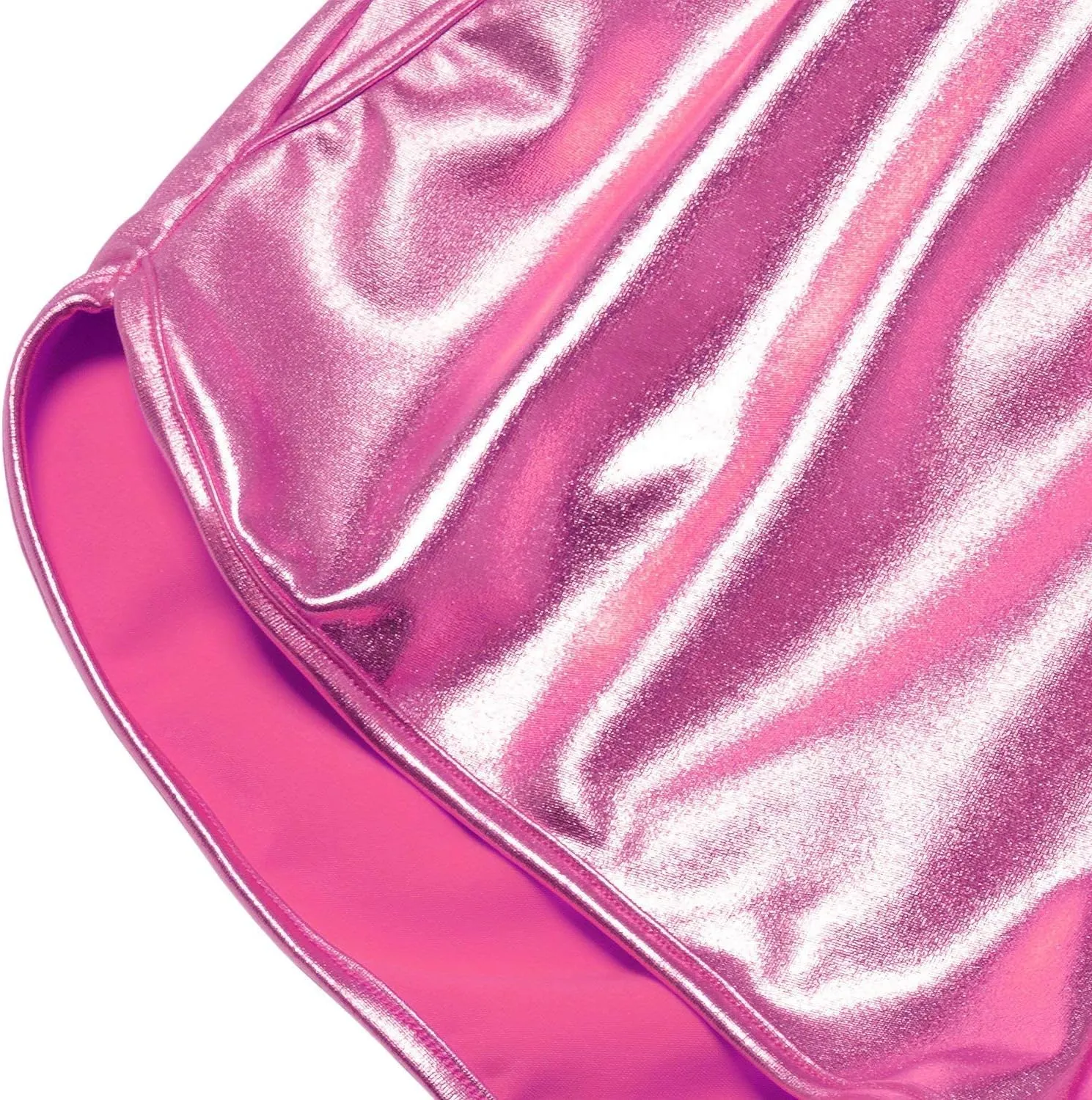 PESION Women's Metallic Shiny Shorts Sparkly Rave Hot Short Pants