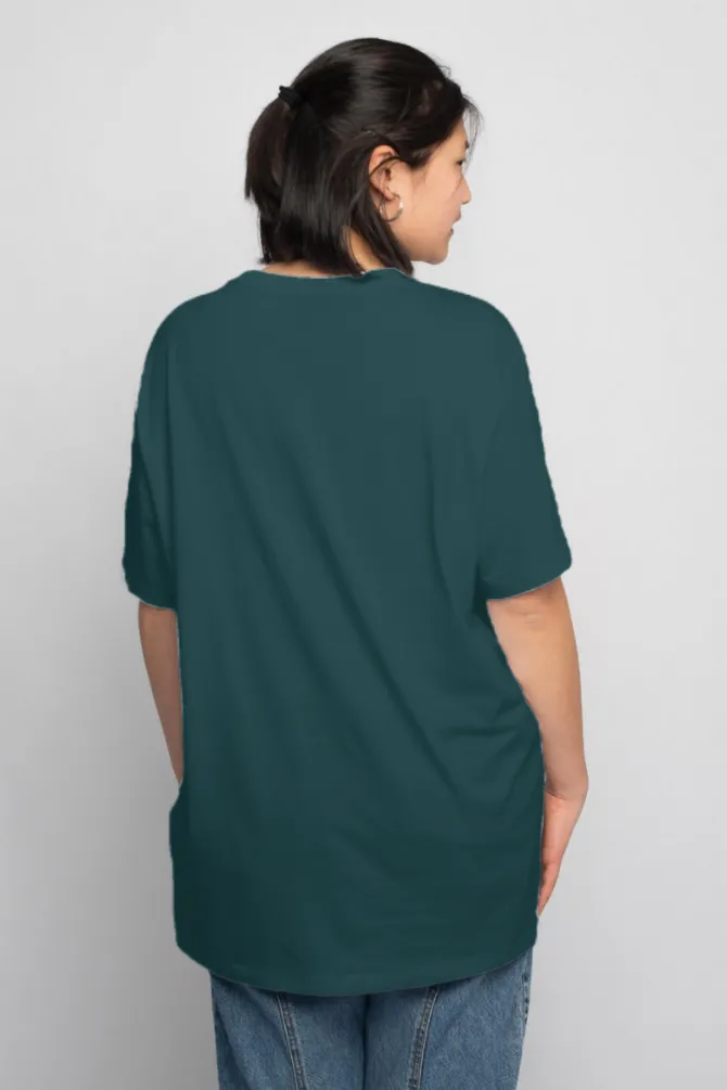 Petrol Blue Oversized T-shirt for women