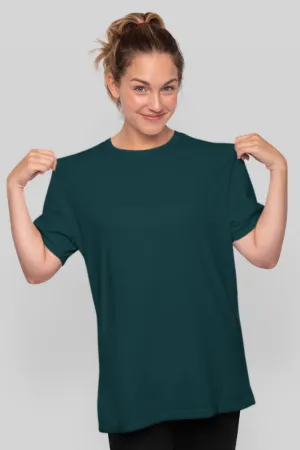Petrol Blue Oversized T-shirt for women