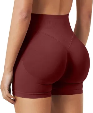PETYCZEN Womens Gym Shorts Scrunch Butt Lifting Workout Yoga Shorts Seamless High Waisted Booty Biker Shorts Exercise Shorts