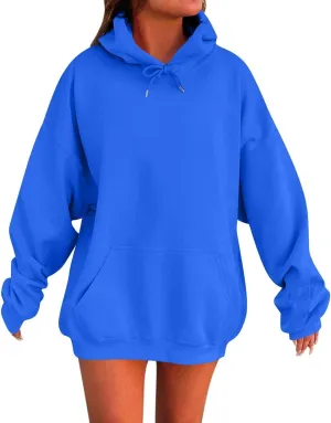 Plus Size Hoodies for Women 2025 Cute Plain Basic Long Sleeve Sweatshirts Pullover Fall Winter Trendy Y2K Top Outfits