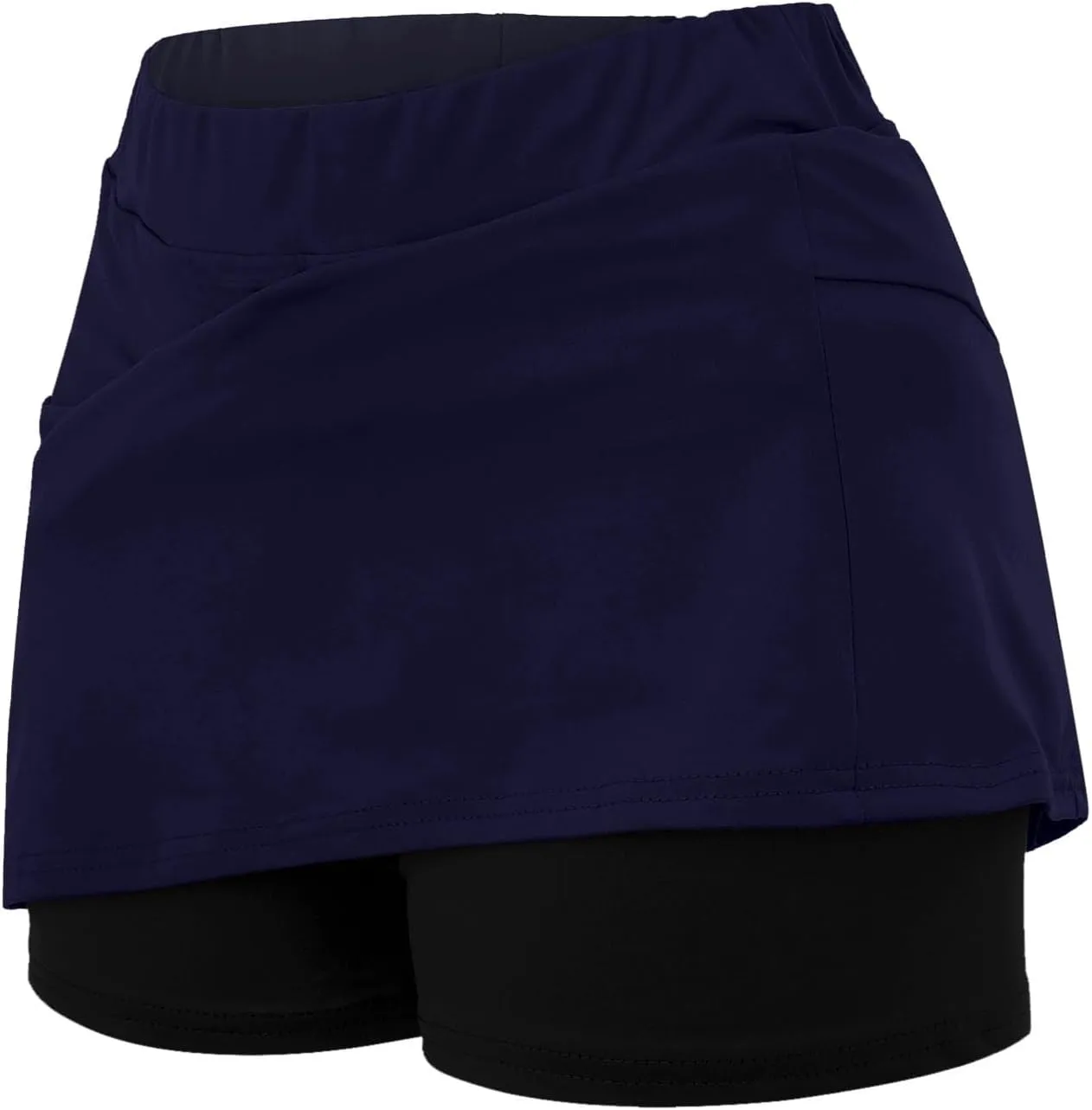 Plus Size Skorts for Curvy Women High Waisted Casual Athletic Tennis Golf Skirts with Shorts Pockets Biker Shorts