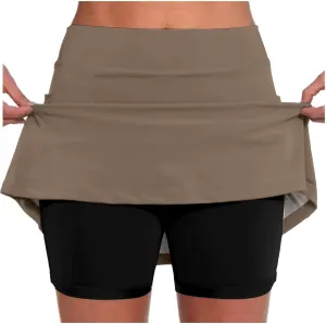 Plus Size Skorts for Curvy Women High Waisted Casual Athletic Tennis Golf Skirts with Shorts Pockets Biker Shorts