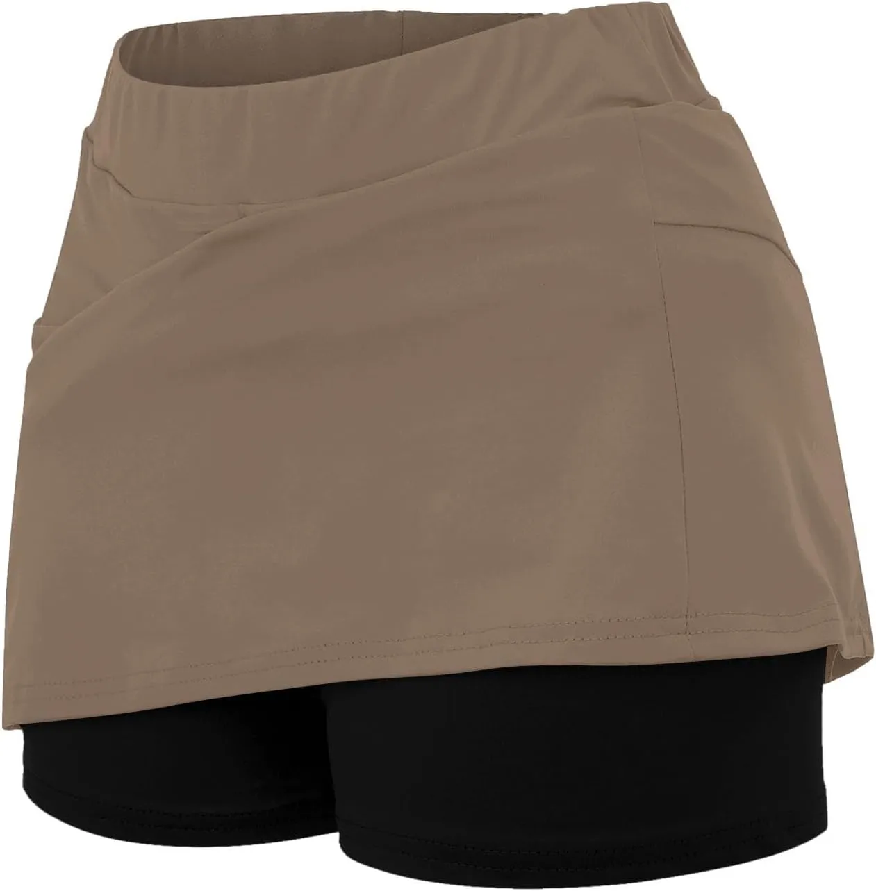 Plus Size Skorts for Curvy Women High Waisted Casual Athletic Tennis Golf Skirts with Shorts Pockets Biker Shorts