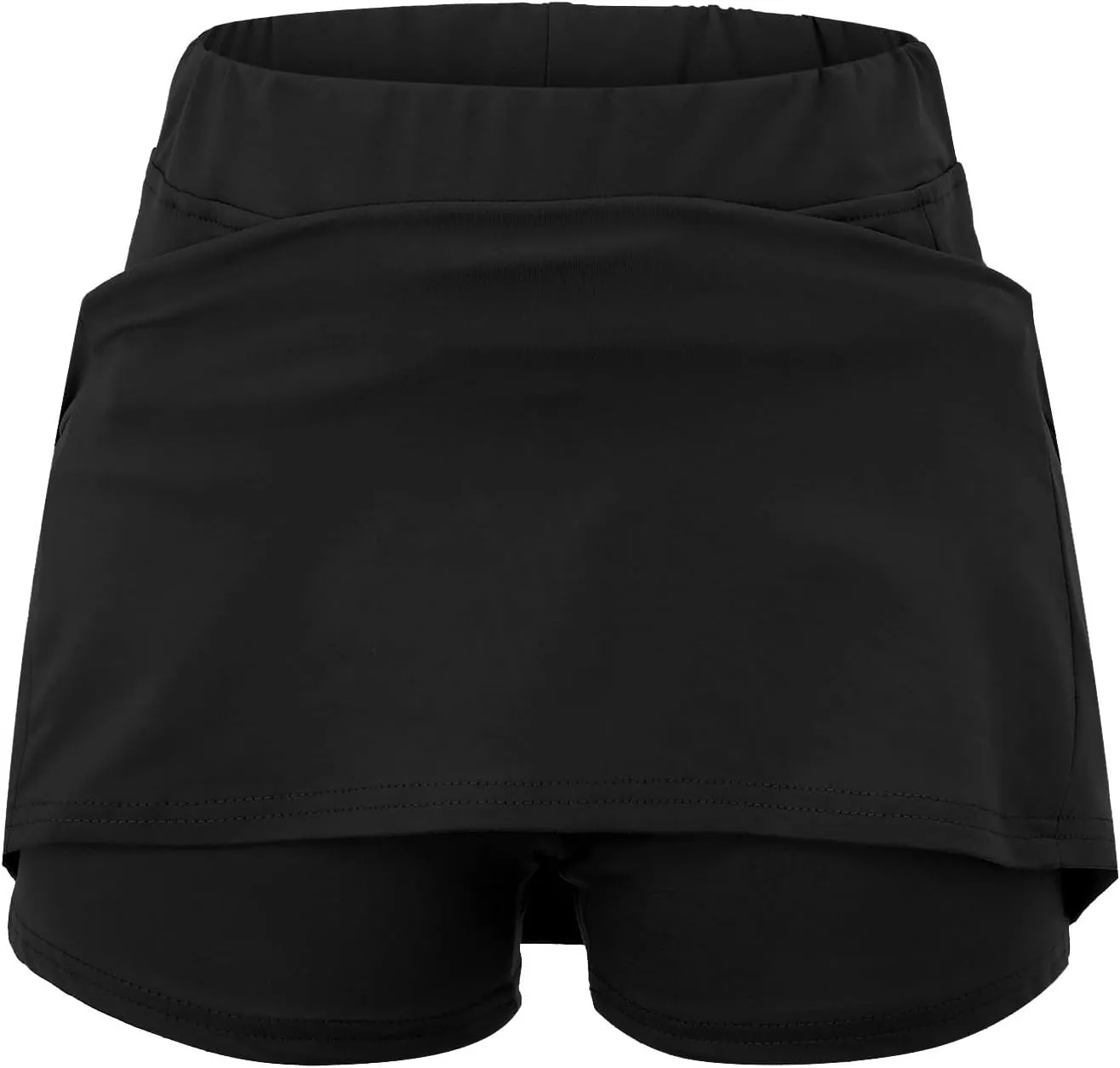 Plus Size Skorts for Women Tummy Control High Waisted Athletic Tennis Golf Skirts with Shorts Pockets Biker Shorts