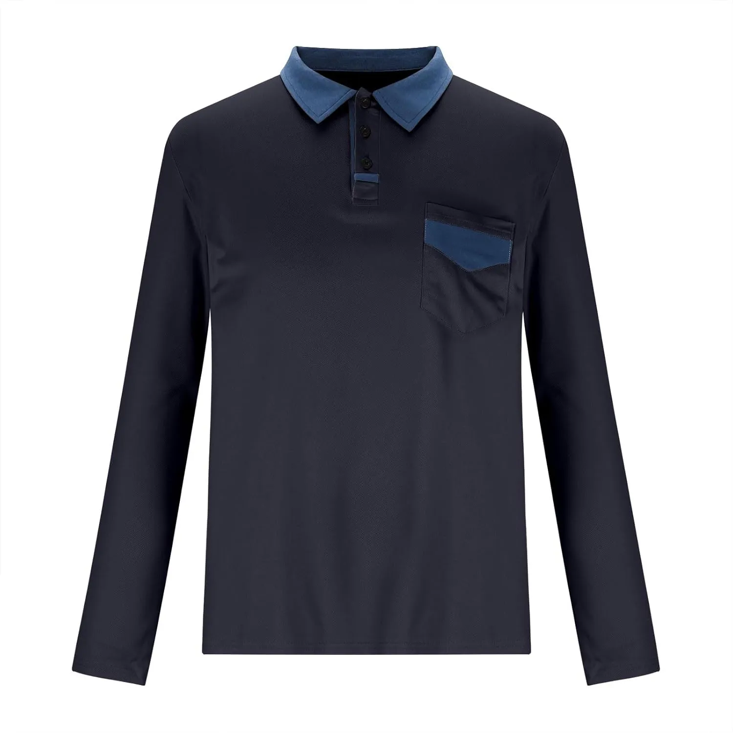 Polo Shirts for Men Long Sleeve Golf Shirts Casual Turndown Collar Outdoor Shirts Lightweight Classic Slim Fit Shirts