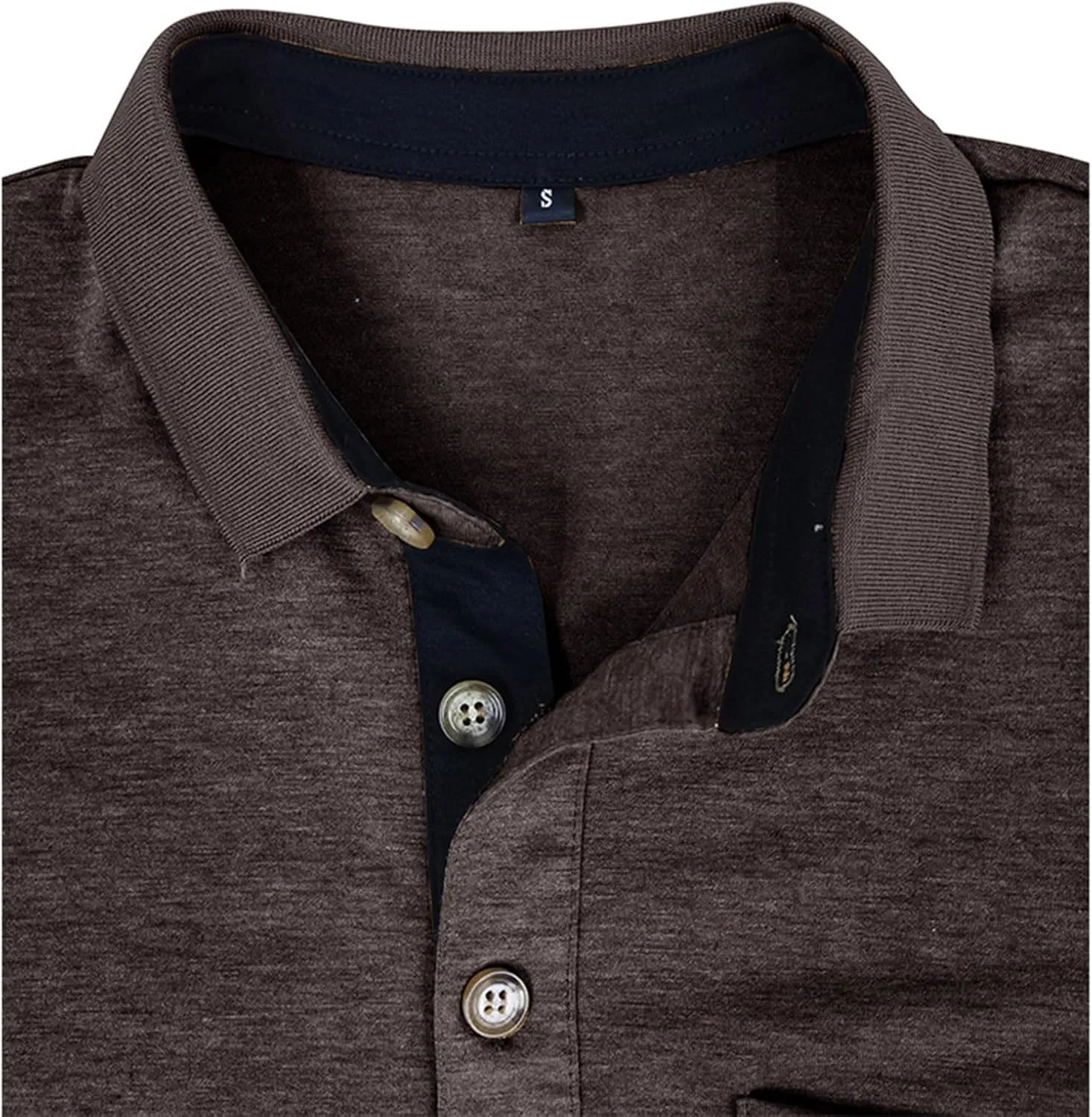 Polo Shirts for Men Long Sleeve Golf Shirts Trendy Soild Color Work Shirts Casual Lapel Button Pullover Slim Fit Shirt